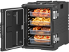 VEVOR Insulated Food Pan Carrier, 95 Qt Non-Electrical Food Warmer, with Wheel & 304 Stainless Steel Latch, LLDPE Stackable Hot Box, for Various Pan Sizes(NOT Included), Fit Catering BBQ Event(Black)