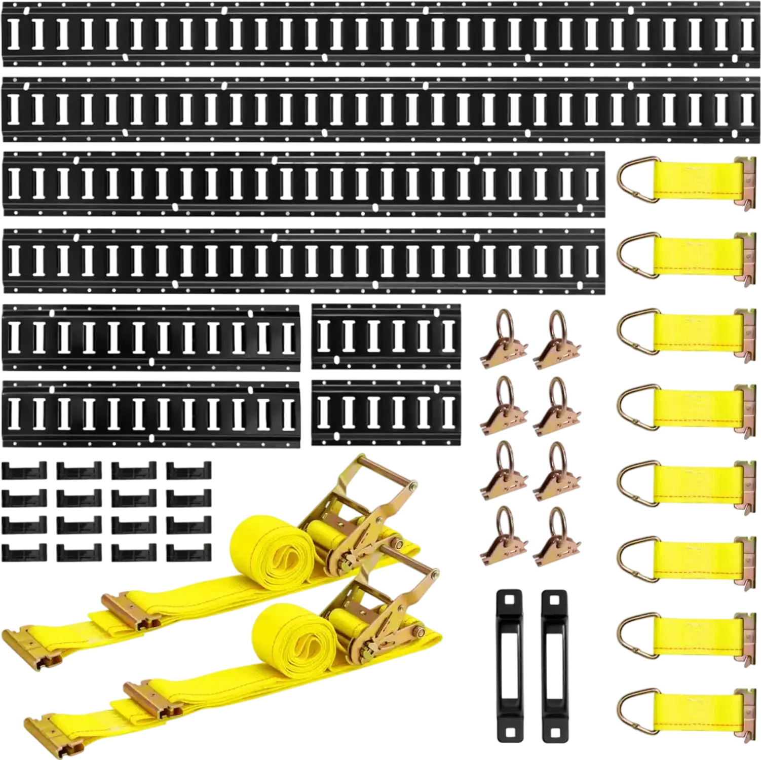 Vevor E-Track Rail Kit 8 Pack 5'+4'+2'+1' Tie-Down System New