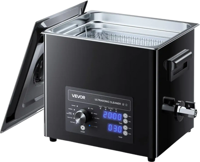 VEVOR 10L Ultrasonic Cleaner, Professional Ultrasonic Cleaner Machine with Knob Control, Stainless Steel Cleaning Machine with Basket and Cleaning Ball, for Watches, Razors, Jewelry, Coins and More