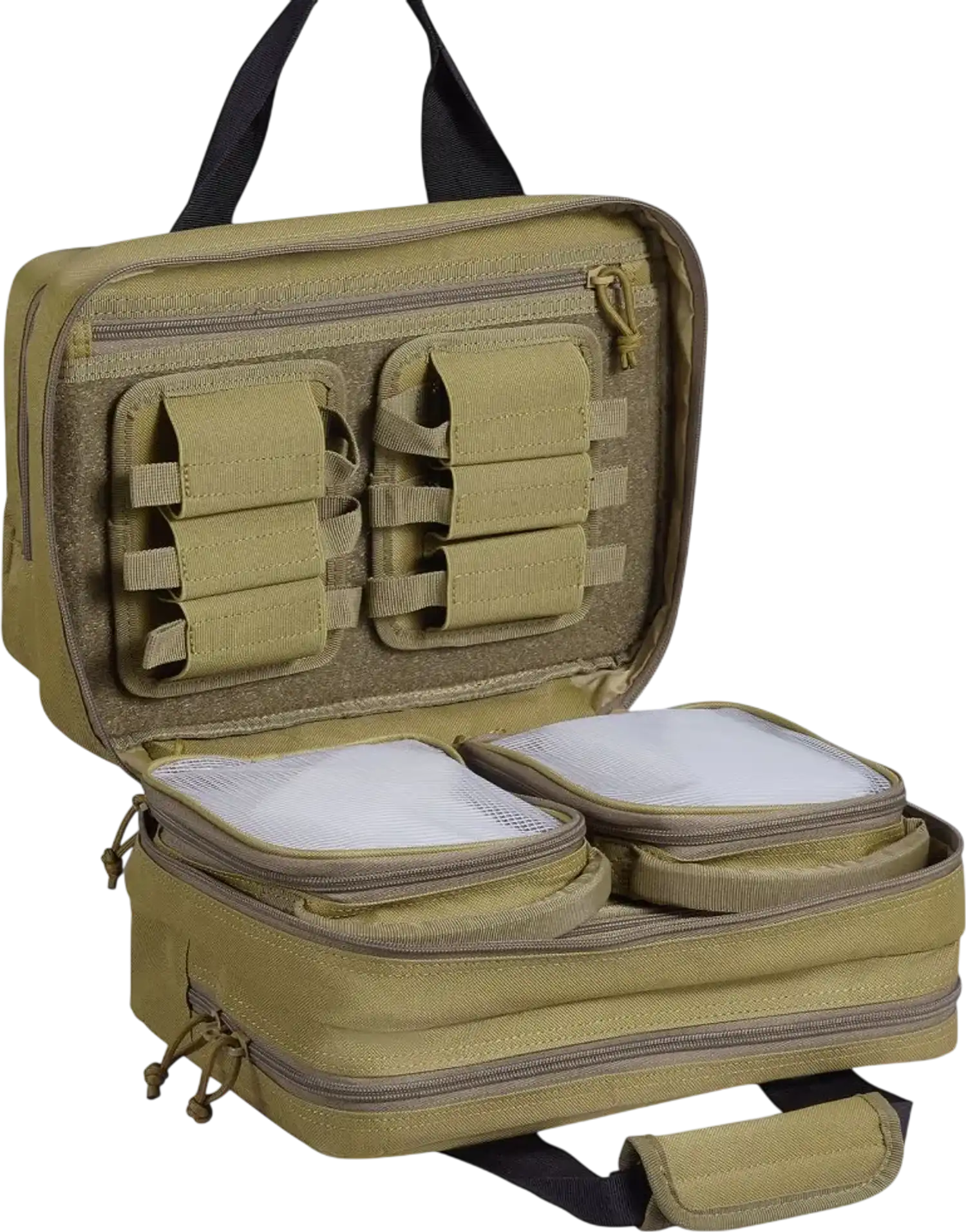 Vevor Range Bag Tactical Gun Bag for 2 Pistols Brown New