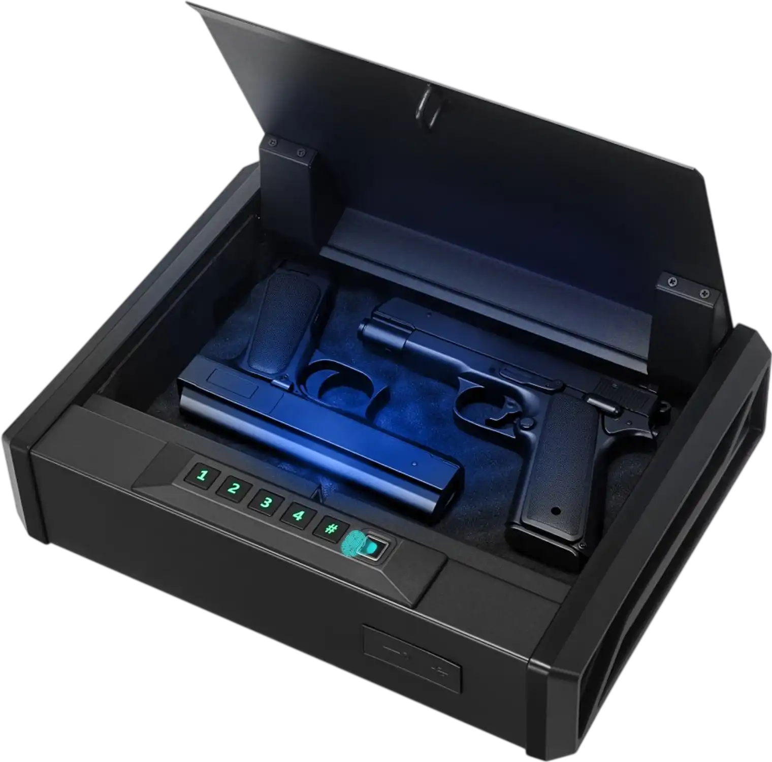 Vevor Gun Safe Heavy Duty Handgun Safe with Fingerprint Password Key Access for 2 Pistols New