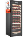 VEVOR 42 Bottle Wine Fridge, Freestanding Wine Cooler Refrigerator, Dual Zone Cooler, 41℉ to 65℉ Adjustable Temp Mini Cellar, Glass Door, For Home Office Bar, Red White Champagne or Sparkling Wines