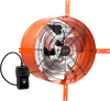 VEVOR Gable Mount Fan, 16 in Attic Vent Exhaust Fan 1945 CFM Thermostat, Cooling and Ventilation for Home, Garage, Warehouse, Workshop, Carbon Steel Housing with Mounting Brackets & Hardware, Orange