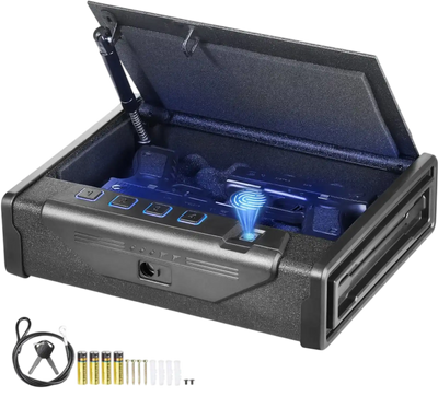Vevor Gun Safe Biometric Handgun Safe for 2 Pistols New