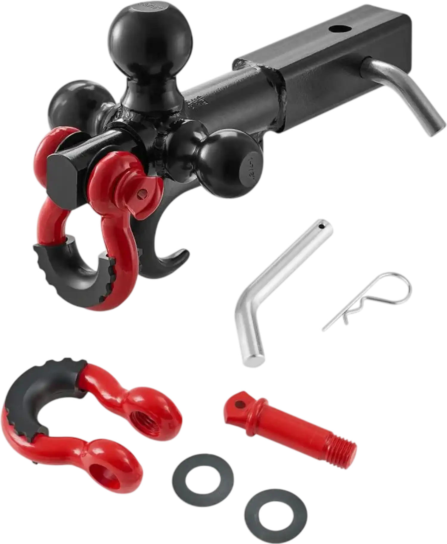 Vevor Trailer Hitch Tri-Ball Mount with Hook & D-Ring 44,000 lbs New