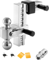 VEVOR Adjustable Trailer Hitch, 8-Inch Drop Hitch, Tri-Ball Mount for 2-Inch Hitch Receiver, Trailer Ball Size 1-7/8", 2" and 2-5/16", Max 15000 lbs Ball Hitch, Towing Hitch for RVs, ATVs, and Trucks