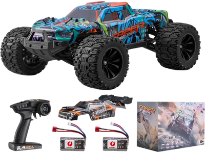 VEVOR Remote Control Car, 1:14 Scale RC Car for Kids, All Terrain 4WD Off-Road Truck with 1 Extra Car Shell, 45° Wheelie & Adjustable Speed, 42 km/h Hobby RC Car Toy, for 8+ Year Boys Girls