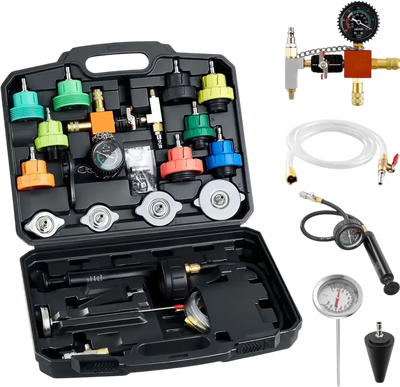 Vevor Coolant Pressure Tester Kit 28-Pc Radiator Vacuum Refill Set New