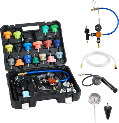 Vevor Coolant Pressure Tester Kit Radiator Vacuum Refill Kit 47-Pc Universal Automotive Cooling System Tool New