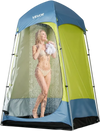 VEVOR Camping Shower Tent, 1 Room, Portable Privacy Tent Changing Room with Ground Stakes, Ropes, Carry Bag, and Steel Poles, 200D Oxford Fabric with Silver Coating, for Camping, Beach, Fishing