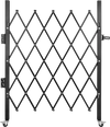 VEVOR Single Folding Security Gate, 5\' H x 5-1/2\' W Folding Door Gate, Steel Accordion Security Gate, Flexible Expanding Security Gate, 360° Rolling Barricade Gate, Scissor Gate/Door with Padlock