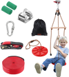 VEVOR Zipline Kit for Kids and Adult, 65 ft Zip Line Kits Up to 500 lb, Backyard Outdoor Quick Setup Zipline, Playground Entertainment with Zipline, Nylon Safety Harness, Seat, and Handlebar