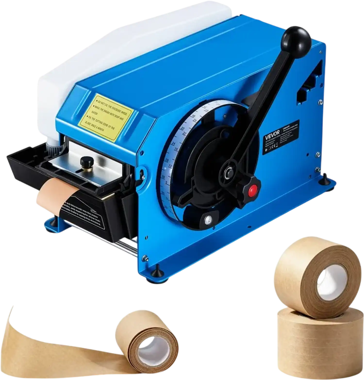 Vevor Water-Activated Tape Dispenser Kraft Gummed Tape Cutter New