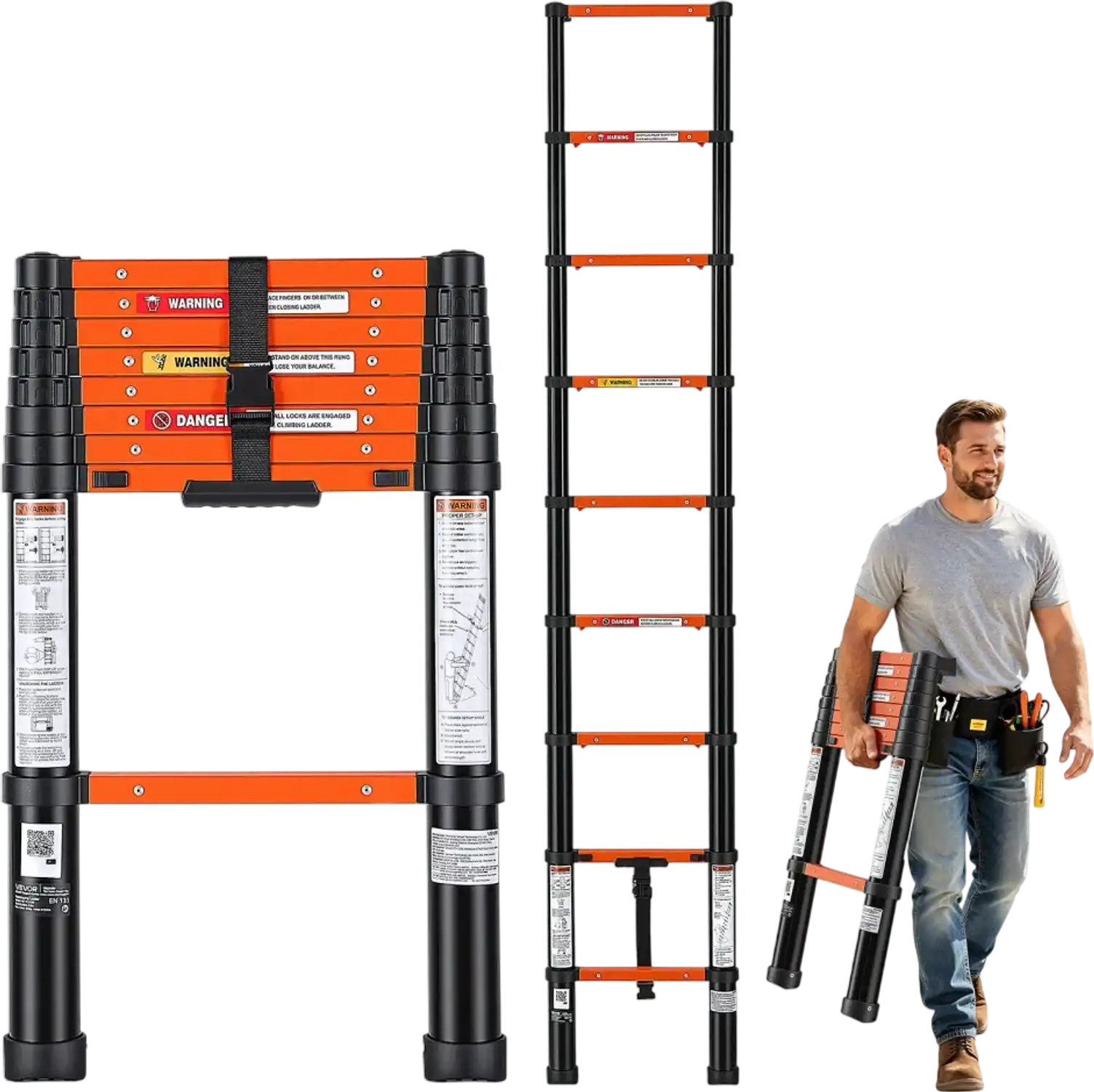 Vevor Telescoping Ladder 8.5' Aluminum Extension Ladder New
