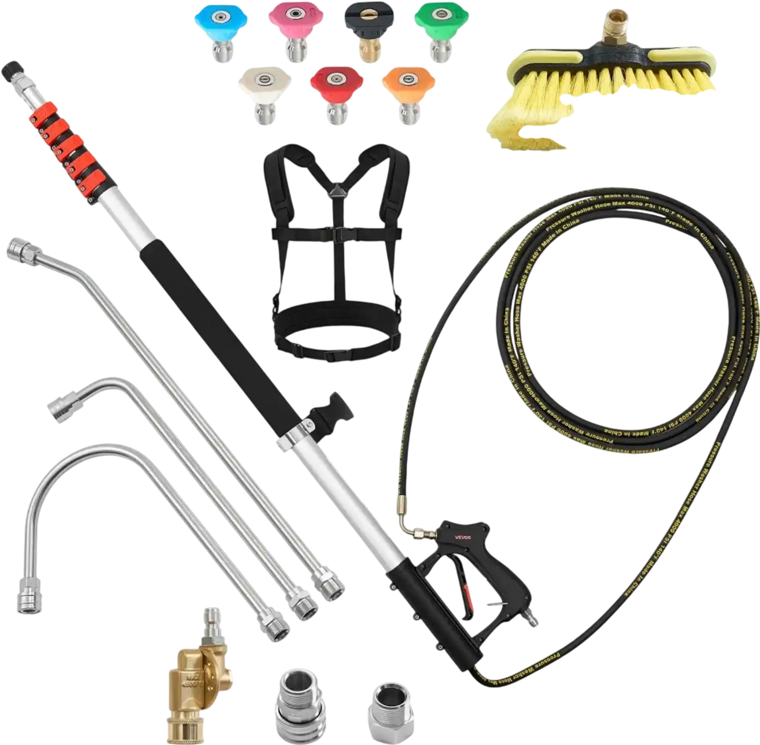 Vevor Pressure Washer Telescoping Wand 25' 4000 PSI Extension Pole Kit New