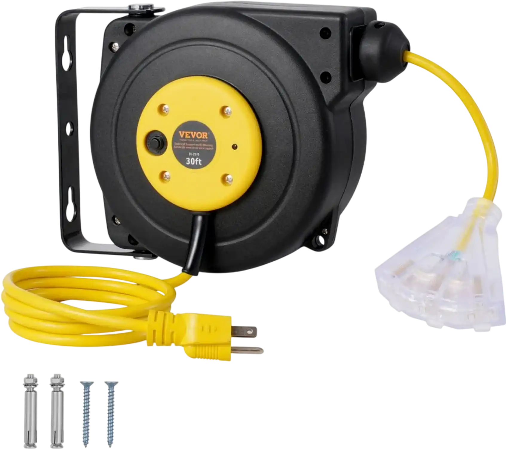 Vevor Extension Cord Reel Retractable 30' Wall Mount Power Cable New