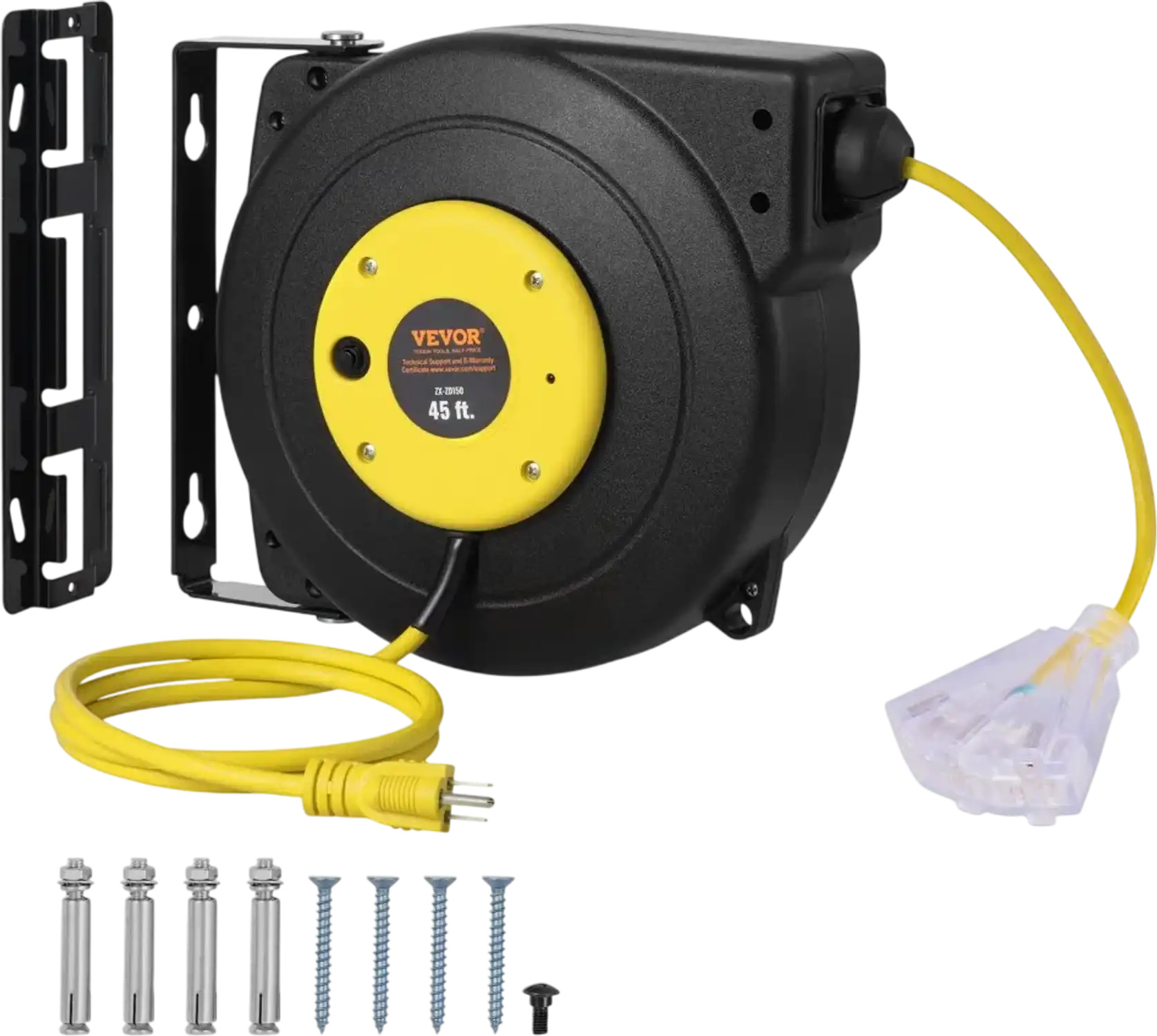 Vevor Extension Cord Reel 45' Retractable Power Reel New