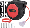 VEVOR Retractable Extension Cord Reel, 75 FT, Heavy Duty 14AWG/3C SJTOW Retractable Power Cord with Lighted Triple Tap Outlet, 13 Amp Circuit Breaker 180° Swivel Bracket for Ceiling or Wall Mount