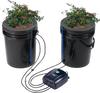 VEVOR DWC Hydroponics Grow System, Hydroponic Growing System with Top Drip Kit, Deep Water Culture 5-Gallon 2 Buckets, with Air Pump, Air Stones and Water Level Device for Leafy Vegetables