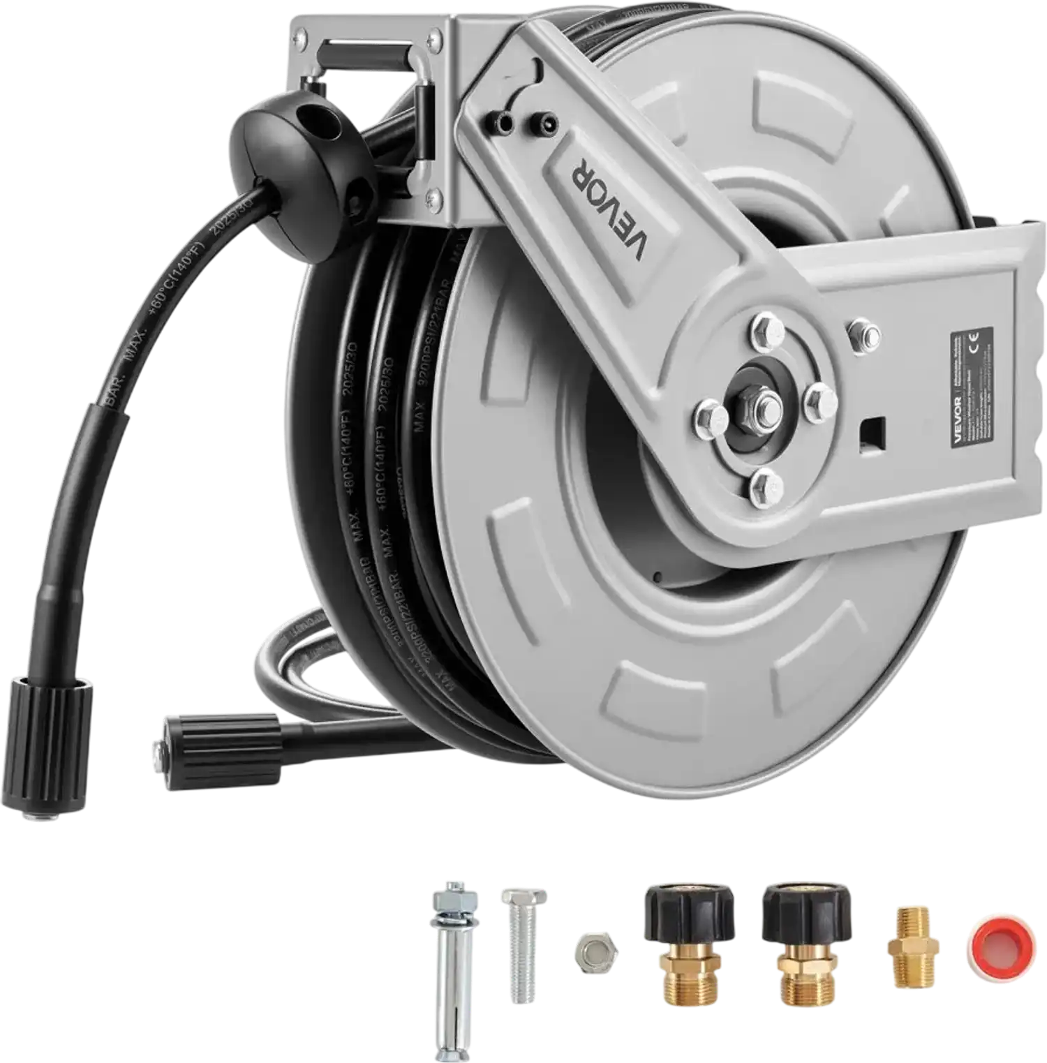 Vevor Pressure Washer Hose Reel 65' x 1/4