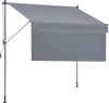 VEVOR Manual Retractable Awning, 78" Outdoor Retractable Patio Awning Sunshade Shelter, Adjustable Patio Door Window Awning Canopy with 39" Sun Shade Curtain for Backyard, Garden, Balcony