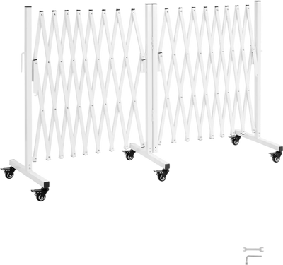 Vevor Barricade Double Expandable 18' Mobile Safety Barrier New