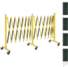 VEVOR Double Expandable Barricades, 25FT Industrial Safety Barriers, Flexible Mobile Barricade with Locking Casters, Portable Folding Security Gate Metal Traffic Fence for Driveway Warehouse Elevator