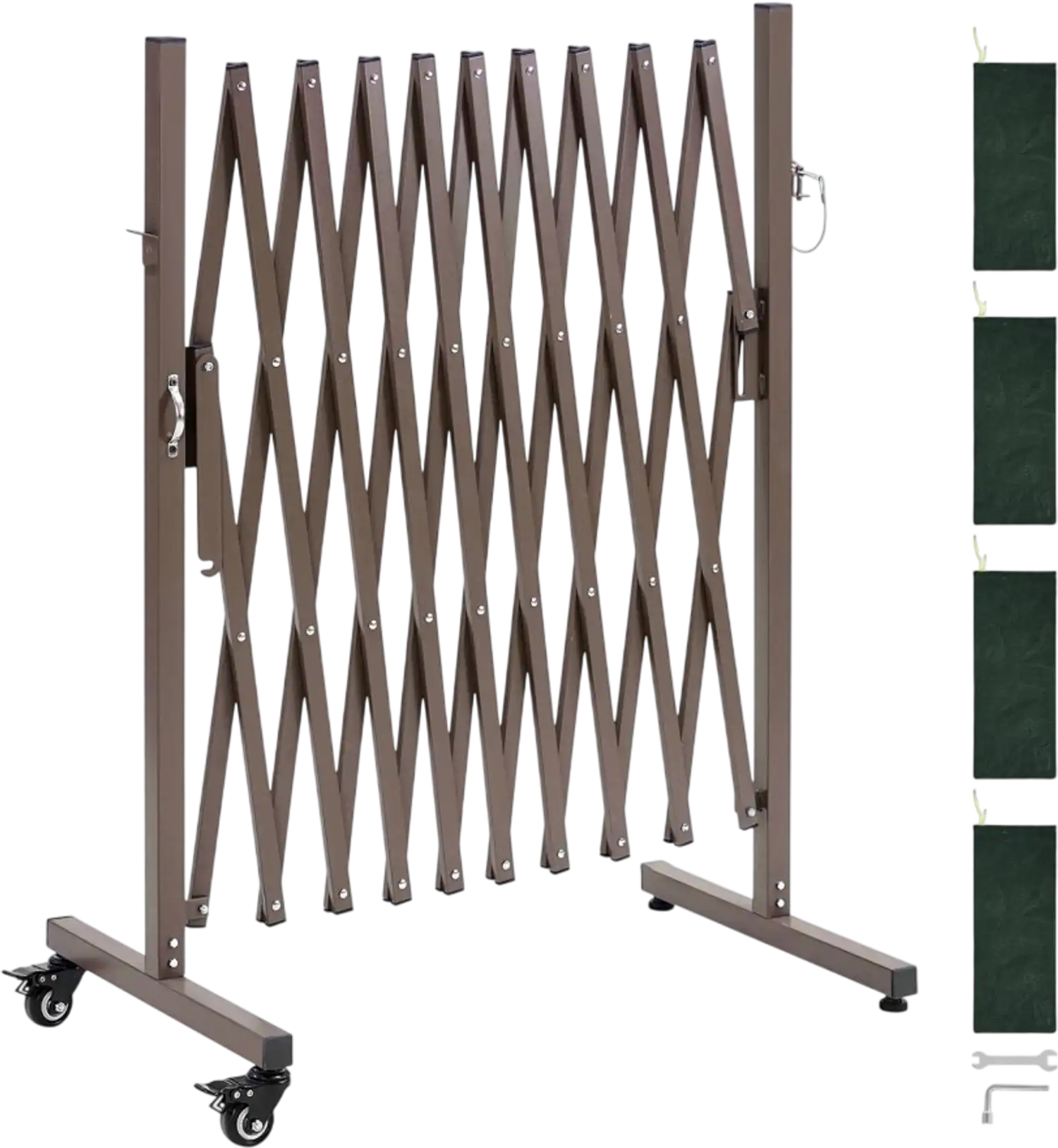 Vevor Expandable Barricade 10' Mobile Safety Barrier Folding Gate New