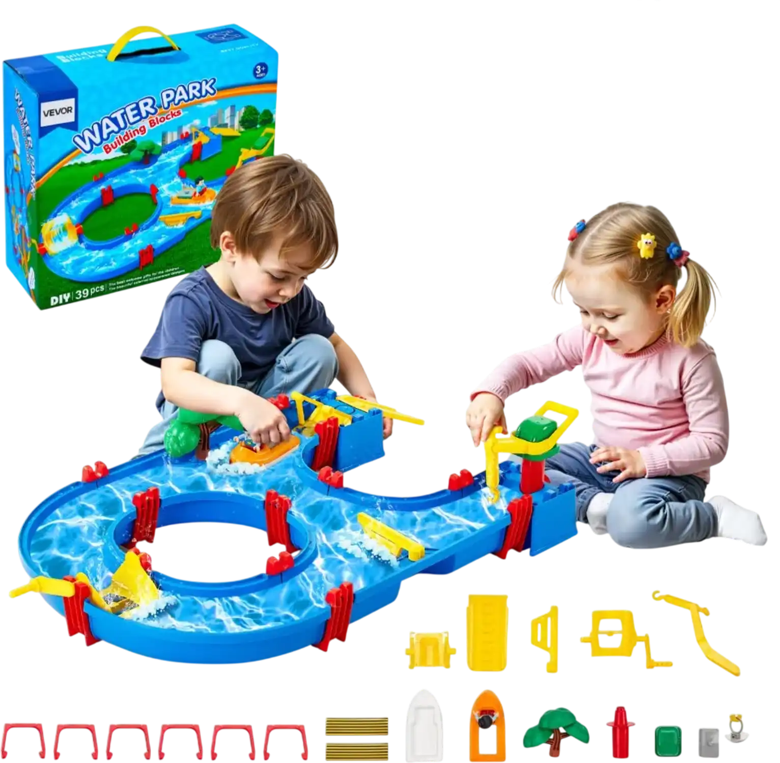 Vevor Water Table Toddler Activity Playset 39-Pc Accessories New