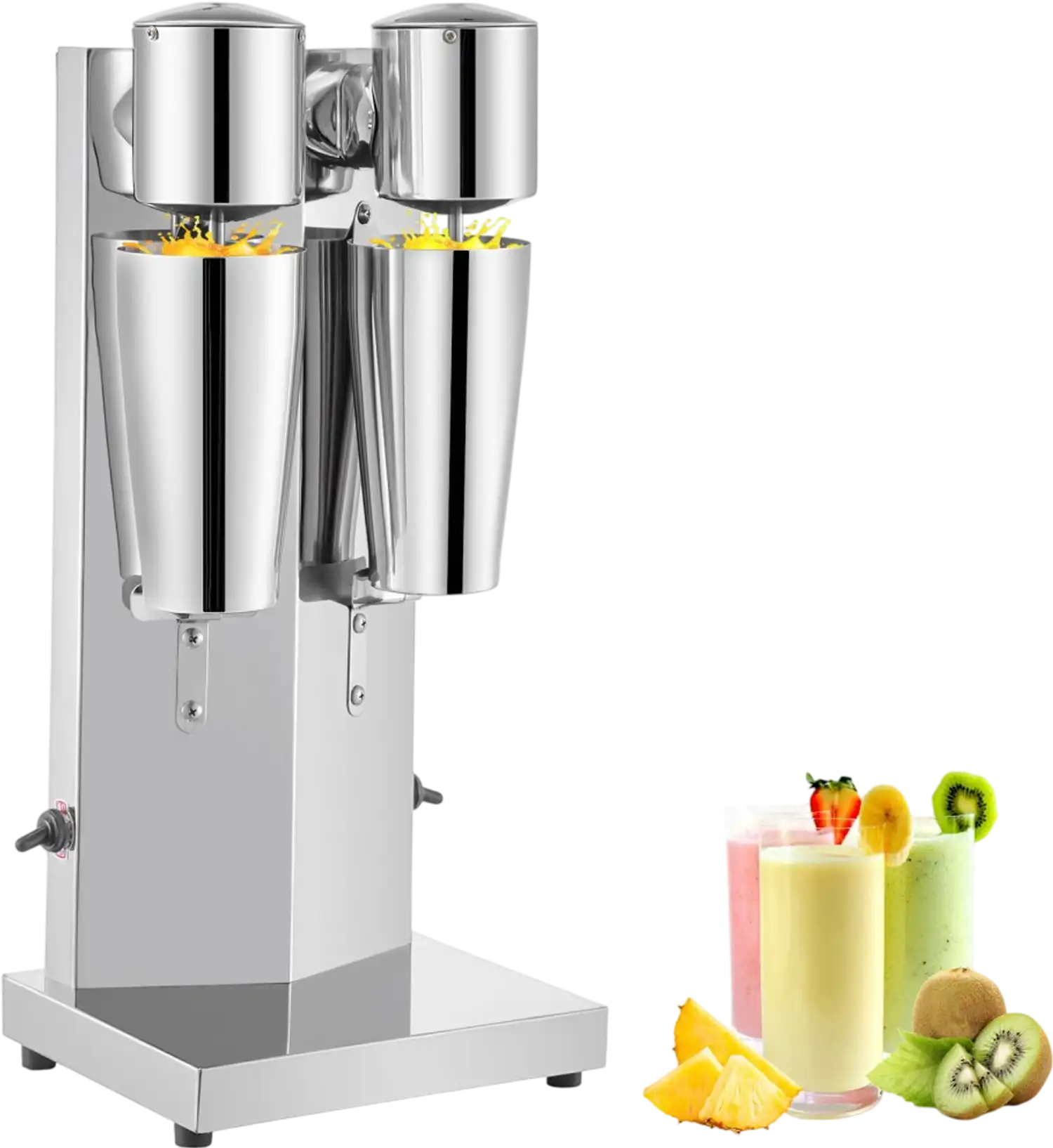 Vevor Milkshake Maker Double Head 180W Stainless Steel with 800 ml Cups New