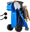VEVOR Beach Cart with Large Wheels for Sand, 165 lbs Load Capacity, Heavy Duty Folding Beach Wagon with 10" Solid Wheels, Insulated Cooler Bag, Umbrella Holder, Holds 4 Chairs for Camping & Fishing