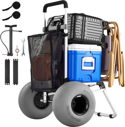Vevor Beach Dolly Folding Sand Cart with 12