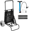 VEVOR Beach Dolly with Big Wheels for Sand, 20.1" x 14.6" Cargo Deck, w/ 9" Balloon Wheels, 165LBS Loading Capacity Folding Sand Cart & 27.2" to 44.9" Adjustable Height, Heavy Duty Cart for Beach