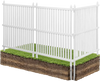VEVOR 3 Panels Outdoor Privacy Screen, 36 x 45 in Air Conditioner Fence with 19.7 in Ground Stakes, Pool Equipment Enclosure, Strip Vinyl Privacy Fence, Ideal for Trash Can and A/C Units, White