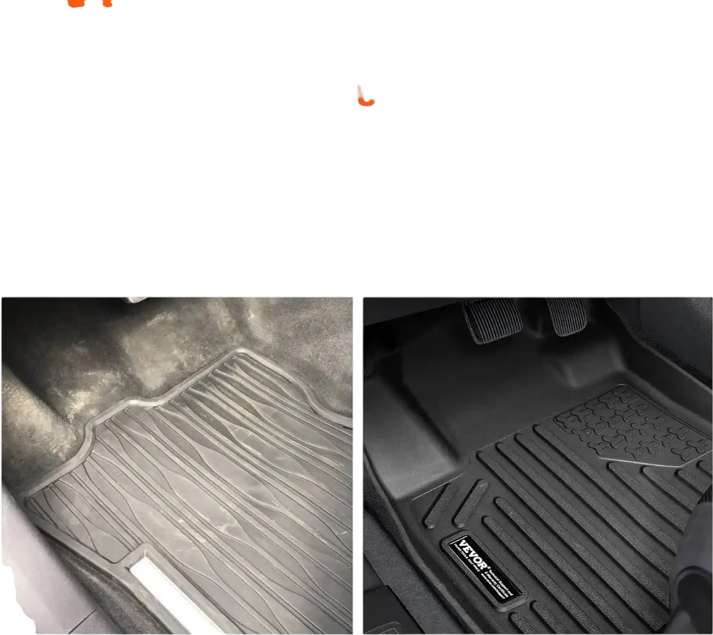 VEVOR Automotive Floor Mats, Fits for Honda CR-V (Hybrid Models) 2017-2022, 3 pcs Front and 2nd Row Liners, All Weather Custom Fit TPE Vehicle Floor Mats, Easy to Clean Floor Liners for SUV, Black