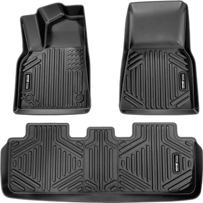 Vevor Floor Mats Tesla Model Y 2021-2024 Custom Fit All-Weather TPE Liners 3-Piece Set New