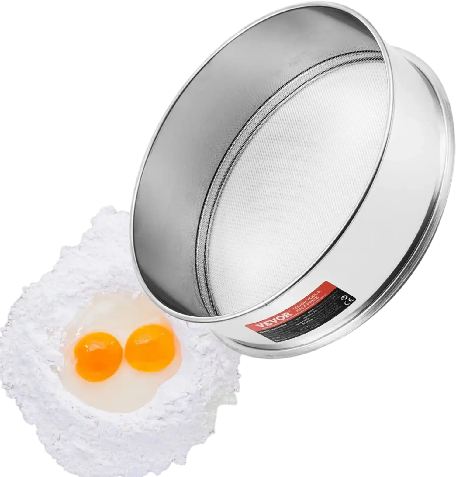 Vevor Flour Sieve 12 Mesh 304 Stainless Steel 12.6