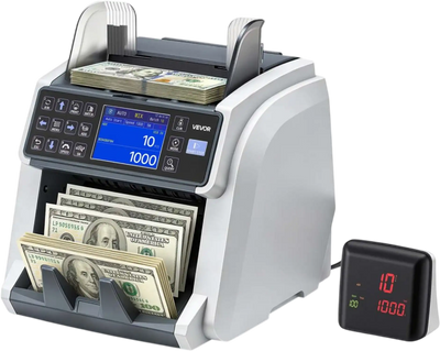 Vevor Money Counter Machine Mixed Denomination Bill Cash Counter with External Display New