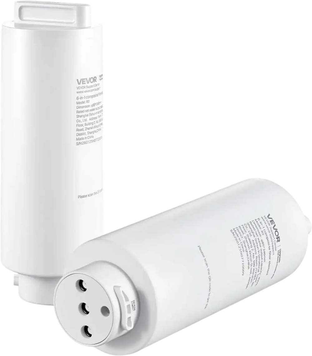 VEVOR 6-Stage RO Composite Filter – Reverse Osmosis Water Filter Cartridge Replacement, Blocks Impurities & Adsorbs Odors, Compatible with VEVOR X811B Ice Maker Water Dispenser