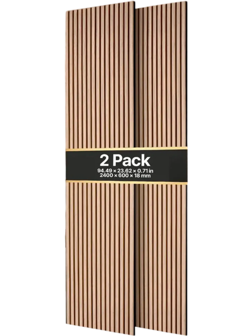 VEVOR Wood Wall Panels, 94.5 x 23.6 inches, Acoustic Slat Panels, Walnut, Sound Absorbing for Living Rooms, Bedrooms, Offices, Studios, Interior Wall Decor, MDF & PET Construction, Screw Kit, 2-Pack