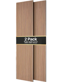 VEVOR Wood Wall Panels, 94.5 x 23.6 inches, Acoustic Slat Panels, Walnut, Sound Absorbing for Living Rooms, Bedrooms, Offices, Studios, Interior Wall Decor, MDF & PET Construction, Screw Kit, 2-Pack