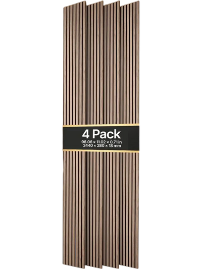 Vevor Acoustic Slat Wall Panels Walnut Finish 96.1