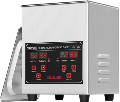 Vevor Ultrasonic Cleaner 1.3L 40kHz Digital Cleaning Machine with Timer & Heater New