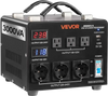 VEVOR Voltage Auto Converter Transformer, 3000VA, Heavy Duty Step Up/Down Power Transformer, 110V to 220V and 220V to 110V, with 3 US Outlets, 3 EU Outlets, LCD Display, Circuit Breaker Protection
