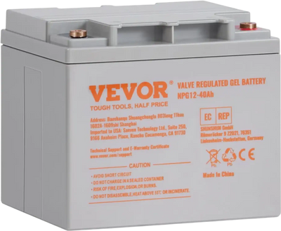 Vevor Deep Cycle Battery 12V 40Ah AGM Marine Rechargeable Battery New