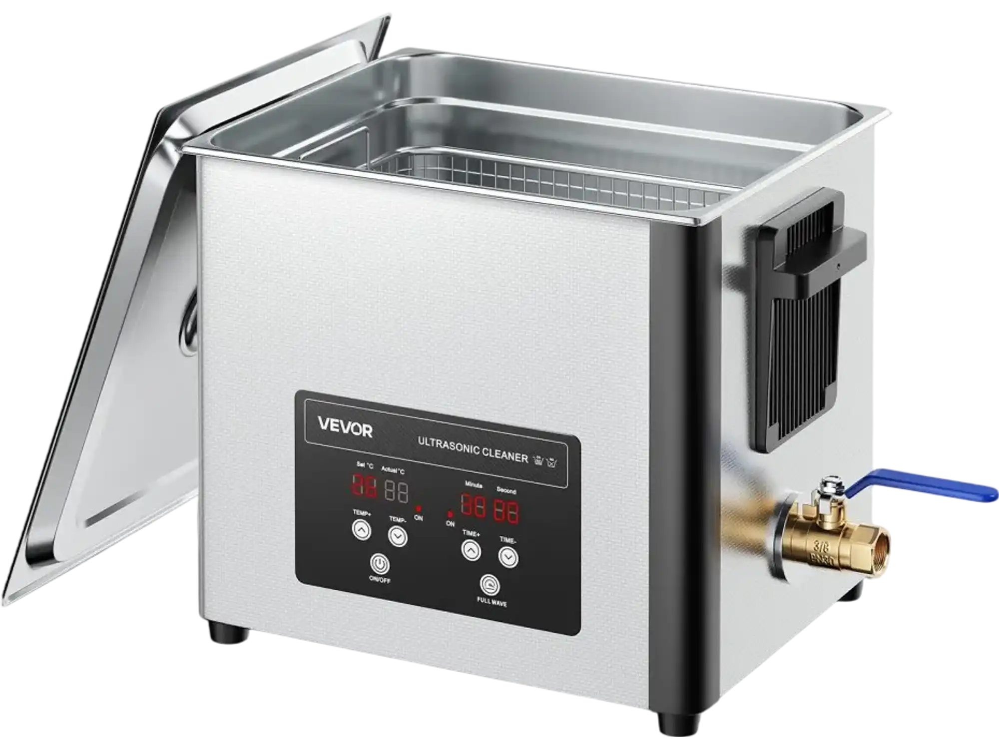 Vevor Ultrasonic Cleaner 10L Professional Stainless Steel 40kHz Digital Display Machine New