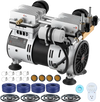 VEVOR Pond Aerators, 6.7CFM Aeration System for Lakes up to 3 Acres, 1 HP Air Compressor, 4 Diffusers & Four 100' Weighted Tubing, Outdoor Pond Aeration Pump for Deep Water Oxygen Circulation