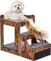 VEVOR Pet Bunk Bed with Removable Stairs, Dog/Cat Window Perch with Storage, Multi-Level Bed Window Perch Dog Bedside Sleeper Couch, Small Pet Seat Platform, Indoor Use (Rustic Brown)