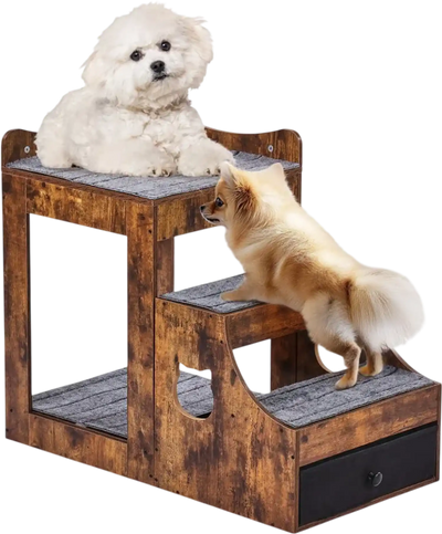 Vevor Pet Bunk Bed Window Perch with Storage and Removable Stairs New