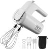 VEVOR Digital Electric Hand Mixer, 5-Speed, 200W Portable Electric Handheld Mixer, with Turbo Boost Beaters Dough Hooks Whisk Storage Bag, Baking Supplies for Whipping Mixing Egg Cookie Cake Cream